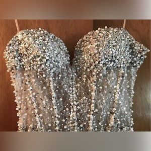 Mac Duggal Sequin and Pearl Formal Dress (Size 2)